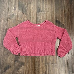 L.A Hearts size small pink textured sweater